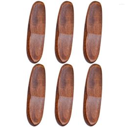 Chopsticks 6 Pcs Solid Wood Spoon Holder Decor Fork Japanese-style Stand Wooden Desktop Decorative Rest Holders