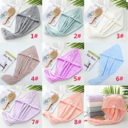 Dry Hair Caps Microfiber Quick Dry Shower Magic Absorbent Hair Towel Drying Turban Wrap Spa Bathing Cap BJ