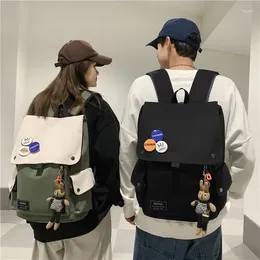 Backpack Harajuku Junior High School Student Ins Cool Fashion Simple Canvas Large Capacity Computer Bag Feminina Ita