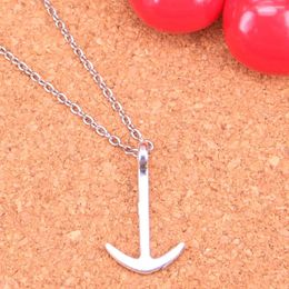 Chains 20pcs Fashion Necklace 30x18mm Double Sided Anchor Sea Pendants Short Long Women Men Colar Gift Jewelry Choker
