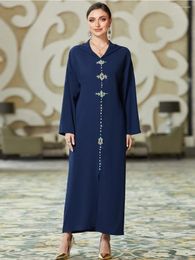 Ethnic Clothing Eid Arab Muslim Party Dress For Women Hooded Diamond Abaya Jalabiya Long Dresses Morocco Kaftan Vestdos Dubai Ramadan Gown
