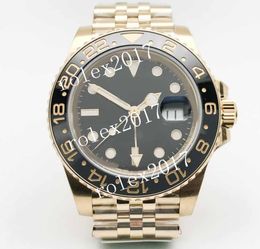 126713 126718 Hour Hand Adjustable AR Factory Factory Men's Automatic GMT movement Two Tone 18K Gold Black/Grey Ceramic Bezel Platinum 3285 Wristwatches