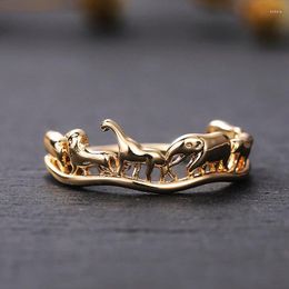 Cluster Rings Cute Elephant Giraffe Lion For Women Girls Lovely Animal Ring Vintage Jewelry Gift Bague