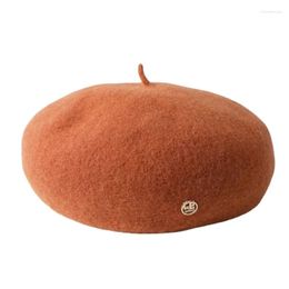Berets Autumn And Winter Sheep Wool Adjustable Size Beret Women's Fashion Warm Hat