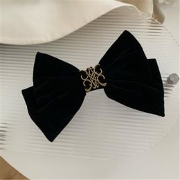 Hair Clips Barrettes Luxury Designer Hair Clips Barrettes Bow Hairpin Clasp Horsetail Fixed Hair Clasp Letters Spring Clamp Hair Ornament Headwear 2024