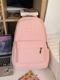 School Bags Girls Fashion Backpacks Premium Solid Color Nylon Travel Women's Shoulder For Teenagers