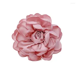 Brooches 10cm Korean Fabric Rose Flower For Women Elegant Corsage Scarf Buckle Shirt Collar Pins Fashion Jewelry Wedding Brooch