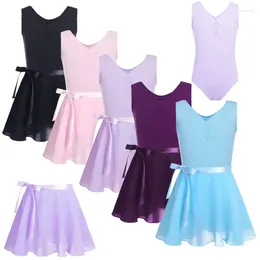 Stage Wear Kid Girl Gymnastic Ballet Leotard Tutu Classic Dance Body Sleeveless Skirt Sportswear Yoga Professional Dress