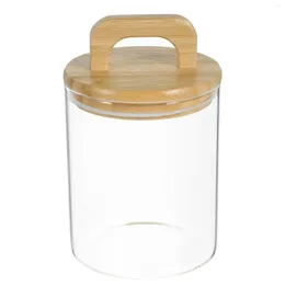 Storage Bottles 800ml Portable Glass Jar Jars With Lid Salad Products Coffee Bean Container Canisters Airtight Lids Food