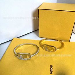 26% OFF Light Luxury Letter Women's Brass INS Fenjia New Shrimp Skin F Family Bracelet Simple