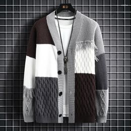 Men's Sweaters High-quality Casual Cardigan Sweater Jackets/Male Slim Fit Fashion V-neck Coats Man Korean Style 3XL-M