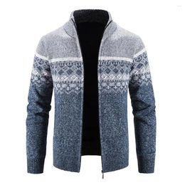 Men's Sweaters 2024 Autumn Winter Warm Cashmere Wool Zipper Cardigan Man Casual Knitwear Sweatercoat Male Clothe