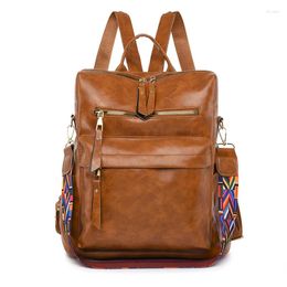School Bags Women Backpacks High Quality Leather Backpack Fashion Ladies Bagpack Designer Large Capacity Travel