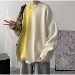 Men's Sweaters Man Panelled O-Neck Casual Sweater 2024 Autumn Winter Korean Long Sleeve Fashion Loose Outdoor Wears Male Simple Pullover