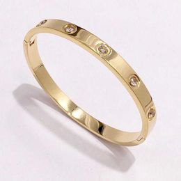 A Classic Charm love diamond bangle silver bracelets for couples 18k gold unisex gift travel chirstmas white bangles women men luxury bracelet designer Jewellery 1MKV