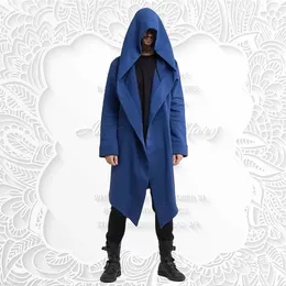 Men's Trench Coats 2024 Spring Utumn Cardigan Mid Length Coat Hooded