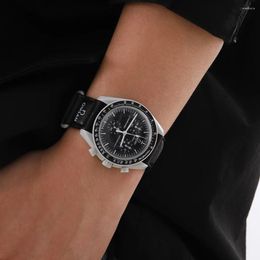 Relógios de pulso moda esportes relógios de quartzo homens mulheres planeta série unisex couro pulseira relógio presente para