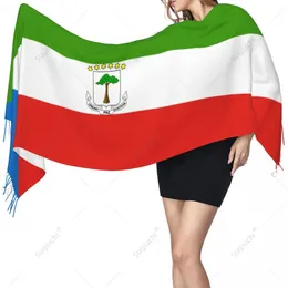 Scarves Equatorial Guinea Emblem Flag Scarf Pashmina Warm Shawl Wrap Hijab Spring Winter Multifunction Unisex