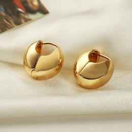 Hoop Earrings Cmoonry High Polish Gold/Silver Colour Metal Unique Design Cute Earring For Women Girl Party Jewellery Gift