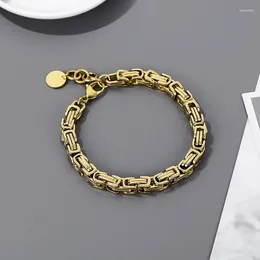 Charm Bracelets Fashion Byzantine Stainless Steel Imperial Chain Men's And Women's Double Layer Bracelet Gold/silver Color