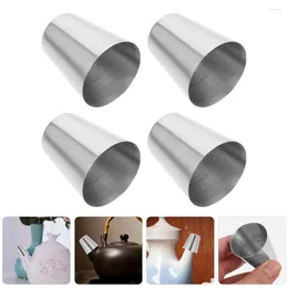 Dinnerware Sets 4 Pcs Teapot Dust Cover Protective Metal Covers Kettle Spout Sleeves Stainless Steel