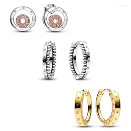 Stud Earrings Signature I-D 925 Sterling Silver For Fashion Women Jewelry