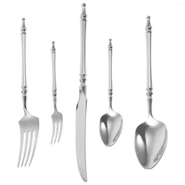 Dinnerware Sets Stainless Steel Cutlery Kitchen Supplies Fork Spoon Flatware Steak Tableware