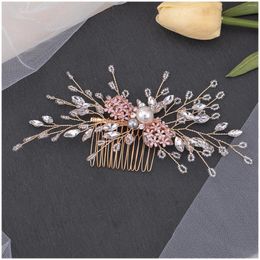 Headpieces Crystal Bride Wedding Hair Comb Rhinestones Pieces For Weddings Anniversary Honeymoons