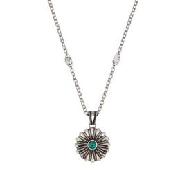 18% OFF Gujia's new 925 sterling silver used oiled sunflower necklace Turquoise fashion jewelry