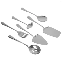 Dinnerware Sets Bread Knife Stainless Steel Cake Fork Dessert Cutlery Portable Flatware Tableware Steak Spoon Kit Banquet