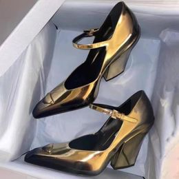 Dress Shoes 2024 Spring Fashion Printed Pumps For Women Brand Sexy Pointed Toe High Heels Mary Jane
