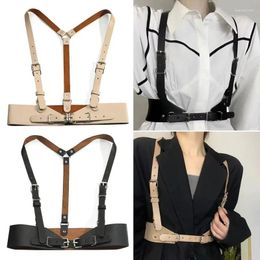 Belts Nightclub Women's Elegant Cage Vest Body Strap Leather Punk Belt Gothic Dress Cummerbands