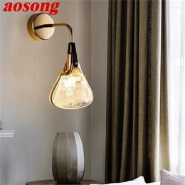 Wall Lamps AOSONG Nordic Creative Sconces Light Modern LED Lamp Fixtures Decorative For Home Bedroom