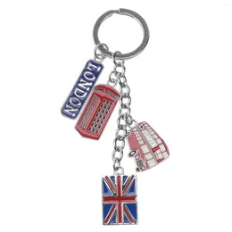 Keychains UK Flag Metal Keychain Souvenir Union Jack Keyring Car Bag Charms