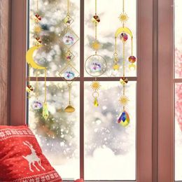 Garden Decorations Faux Crystal Pendants Vibrant Sun Catcher Reflective Window Ornaments With Stunning Visual Effect 4pcs Set