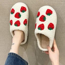 Slippers Flat Shoes Female House Platform Luxury Slides Slipers Women Winter Footwear Low Flock Massage Designer 2024 Fabric Sew