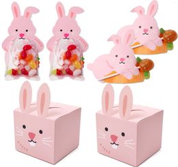 Gift Wrap Easter Candy Box Pink Lollipop Card Packing Pouch Bags For Happy Supplies 2024