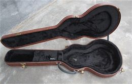 Brown Hard Case for LP Electric Guitar with Black Lining Can Custom LOGO LINING SIZE In Stock Free Shipping