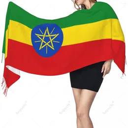 Scarves Ethiopia Flag Scarf Pashmina Warm Shawl Wrap Hijab Spring Winter Multifunction Unisex