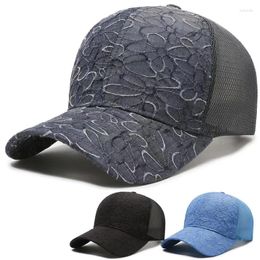 Ball Caps Summer Mesh Breathable Baseball Cap For Men Women Outdoor Casual Wild Sun Hat Solid Colour Adjustable Trucker Unisex