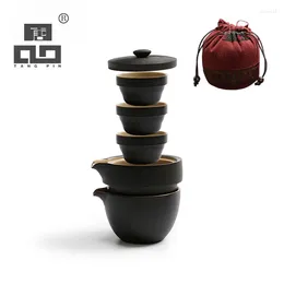 Teaware Sets TANGPIN Japanese Teapot Ceramic Kettle Gaiwan Tea Cups Portable Travel Office Set