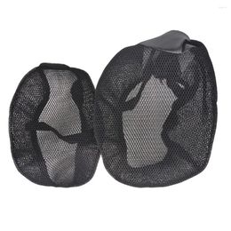 Car Seat Covers 2 Pieces Motorcycle Cover Cooling Mesh Cushion Pad Universal For Black