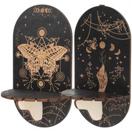 Decorative Plates 2pcs Delicate Wood Display No Strange Smell Hanging Stable Lasting-use Stand For Jewellery Home Decor