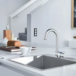 Kitchen Faucets Folding Polish Chrome Single Handle Basin Mixer Tap With Water Supply Hoses G1/2 Thread Cold Faucet