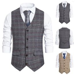 Men's Vests Autumn And Winter Casual Retro Single-breasted Suit Vest Mens Tall Shirts