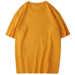 Men's T Shirts American Style Vintage Casual Tshirt Streetwear High Quality Cotton Halt Sleeve Shirt For Men Custom Brand Logo Plain Dyed