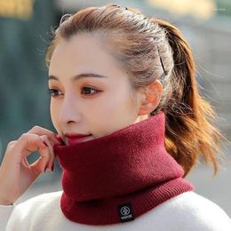 Scarves Fashion Women Knitted Scarf Solid Cashmer Like Winter Lady Warm Wool Fur Thick Unisex Men Neck Scarfs