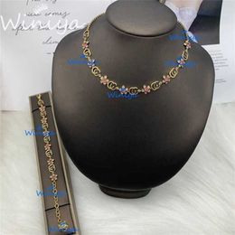 28% OFF Necklace/Gu Family New Colourful Diamond Flower Letter Neckchain Bracelet Temperament Fashion Trend Jewellery