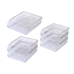 Kitchen Storage Transparent Egg Box Stackable Container Multi Layer Tray Organizer Bin Auto Rolling For Countertop Drawer Refrigerator