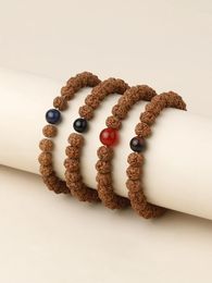 Strand YUOKIAA Classic Retro Semi Precious 6mm Natural Bodhi Beads Meditation Yoga Healing Blessing Prayer Jewellery Couple Gift